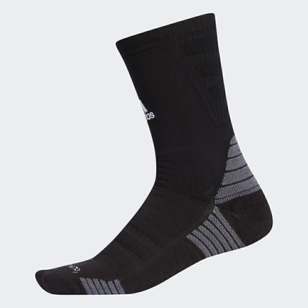 Adidas Alphaskin Full Cushioning Athletic Socks Crew Length Size M 6.5 - 9 Black